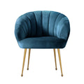 Artiss Velvet Armchair Blue Eloise
