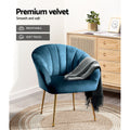 Artiss Velvet Armchair Blue Eloise