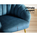 Artiss Velvet Armchair Blue Eloise