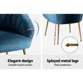 Artiss Velvet Armchair Blue Eloise