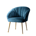 Artiss Velvet Armchair Blue Eloise