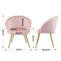 Artiss Velvet Armchair Pink Eloise