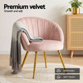 Artiss Velvet Armchair Pink Eloise