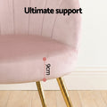 Artiss Velvet Armchair Pink Eloise
