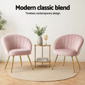 Artiss Velvet Armchair Pink Eloise