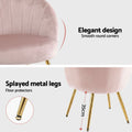 Artiss Velvet Armchair Pink Eloise