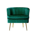 Artiss Velvet Armchair Green Norvia