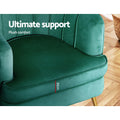 Artiss Velvet Armchair Green Norvia