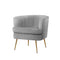 Artiss Velvet Armchair Grey Accent Chair Lounge Sofa Couch
