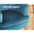Artiss Velvet Armchair Blue Norvia