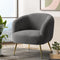 Artiss Armchair Charcoal Sherpa Boucle Lounge Accent Chair
