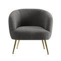 Artiss Armchair Charcoal Sherpa Boucle Lounge Accent Chair