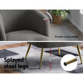 Artiss Armchair Charcoal Sherpa Boucle Lounge Accent Chair