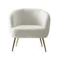 Artiss Armchair Sherpa Boucle White Accent Chair Lounge