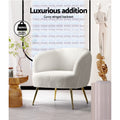 Artiss Armchair Sherpa Boucle White Accent Chair Lounge
