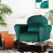 Artiss Green Velvet Armchair Caroline