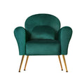 Artiss Green Velvet Armchair Caroline