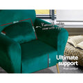 Artiss Green Velvet Armchair Caroline