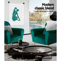 Artiss Green Velvet Armchair Caroline