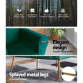 Artiss Green Velvet Armchair Caroline