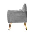 Artiss Armchair Lounge Chair Accent Grey Velvet Cushion Sofa