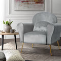 Artiss Armchair Lounge Chair Accent Grey Velvet Cushion Sofa