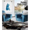 Artiss Armchair Navy Velvet Accent Chair Lounge Sofa Cushion