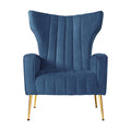 Artiss Kate Armchair Navy Velvet