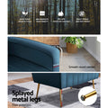 Artiss Kate Armchair Navy Velvet