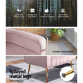 Artiss Kate Armchair Pink Velvet