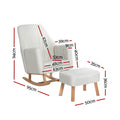 Artiss Rocking Chair Armchair Linen Beige