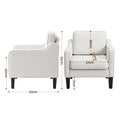 Artiss Armchair Lounge Accent Chair Linen Fabric Beige
