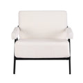 Artiss Compressed Armchair White Corduroy Accent Chair for Small Space