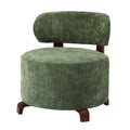 Artiss Armchair Occasional Chair Linen Upholstered Curved Backrest Green