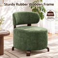 Artiss Armchair Occasional Chair Linen Upholstered Curved Backrest Green