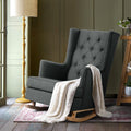Artiss Rocking Chair Armchair Linen Charcoal