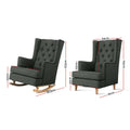 Artiss Rocking Chair Armchair Linen Charcoal