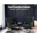 Artiss Rocking Chair Armchair Linen Charcoal