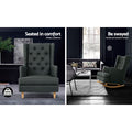 Artiss Rocking Chair Armchair Linen Charcoal