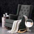 Artiss Rocking Chair Armchair Linen Charcoal