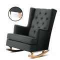 Artiss Rocking Chair Armchair Linen Charcoal