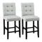 Artiss 2x Bar Stools Counter Fabric Wooden Kitchen Dining Grey