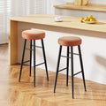 Artiss 2x Bar Stools Counter Kitchen Dining Brown PU Leather