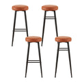 Artiss 4x Bar Stools PU Leather Counter Kitchen Chairs Brown
