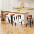 Artiss 4x Bar Stools PU Leather Counter Kitchen Chairs Brown