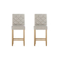 Artiss 2x Bar Stools Linen Upholstered Chairs Kitchen