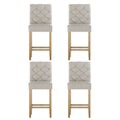 Artiss 4x Bar Stools Linen Upholstered Chairs