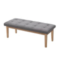 Artiss Ottoman Bench 120cm Linen Grey Foot Stool Storage