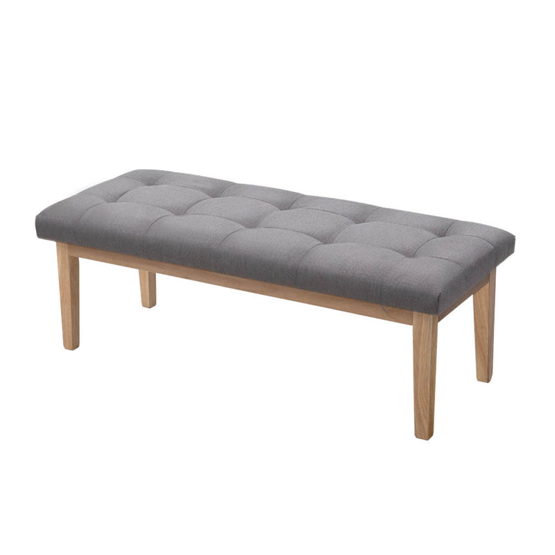 Artiss Ottoman Bench 120cm Linen Grey Foot Stool Storage