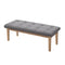 Artiss Ottoman Bench 120cm Linen Grey Foot Stool Storage